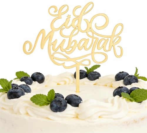 Umrah Mubarak Cake Topper - Umrah Mubarak Decoration, Ramadan Decorations, Ramadan Topper, Islamic Party Decoration, Suitable For Weddings, Celebrations, Muslim Events, Gifts, Special Parties - Font