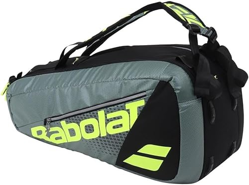 Babolat Pure Aero RH x6 Tennistasche (Metallic Grau/Schwarz/Fluo Gelb)