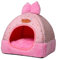 TianBin Fermé Pliable Nid d'animal Automne et Hiver Chaud Chat Maison La Mode Lit de Chien (Rose#2, M)