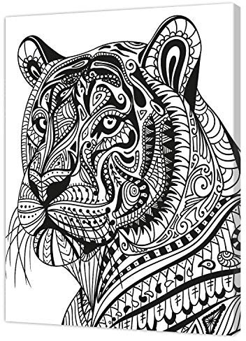 Pintcolor 9109 Künstlerleinwand, Holz, Weiß/Schwarz, 40 x 50 x 3,5 cm
