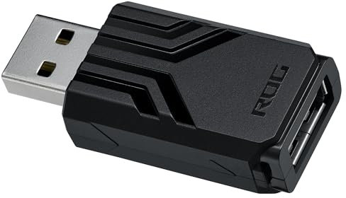 ASUS ROG Polling Rate Booster Black (für ROG Gaming Maus und Tastatur, kabellose und kabelgebundene Pollingraten von bis zu 8000 Hz, ROG SpeedNova, verbesserte Synchronisation mit Monitoren, schwarz)