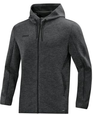 JAKO Damen Kapuzenjacke Premium Basics, Anthrazit-Meliert, 42