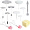 Woohome 12 PCS Cake Décoration Nails, 8 PCS 2 Style Cake Aiguille de Fleur Clou, 2 PCS Ciseaux en Plastique et 1 PCS Support Bois, 1 PCS Distributeurs de Glaçage pour Gateaux, Cup Gateaux