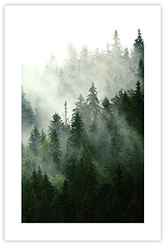 murando - Leinwandbild Wandposter Wohnung Natur, 60x90 cm, Schlafzimmer | Hochwertige Leinwand, sofort aufhängbar, ideal fürs Wohn- oder Schlafzimmer, wasserfest und lichtecht, langlebig, stilvoll