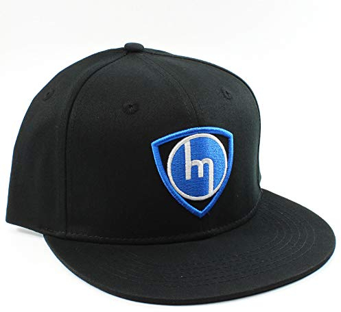 Old School M Rotor Baseballkappe, flache Krempe, Blau