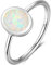 MF.CHAMA Silber Ringe Für Damen 925 Opal Oval Schlicht