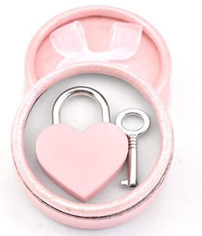 1 cadenas d'amour de bagages, serrure d'armoire décorative, mini cadenas-rose