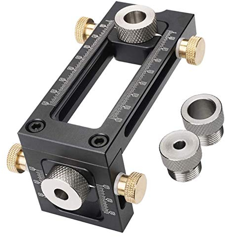 2 in 1 regolabile per la lavorazione del legno perforatrice localizzatore tassello guida per trapano