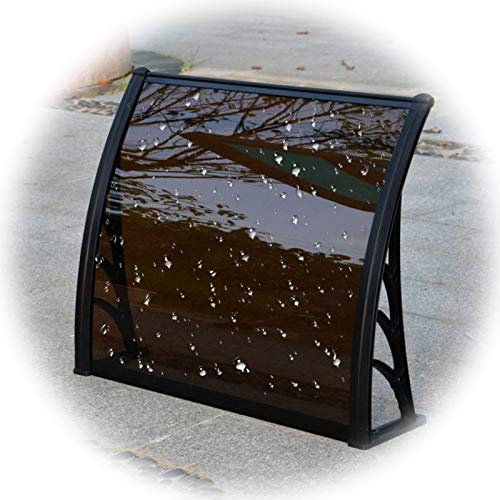 LIANGLIANG Auvent Marquise, Anti UV Insonoriser Forte Capacité Portante, Utilisé pour Tableau D'affichage la Fenêtre, Taille Personnalisée (Color : Brown, Size : 300x60cm)