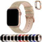 Fullmosa Correa para Apple Watch, Correas de Cuero Genuino Compatible con Apple Watch SE Series 8 Series 7/6/5/4/3/2/1/Se/Se2, Caqui + hebilla de Oro rosa,38mm/40mm/41mm