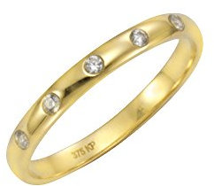 Fascination by Ellen K. Damen Ring 375/- Gold Glänzend Zirkonia gelb 324370103-2