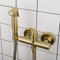 Bidet-Sprayer für Toilette, Messing-Warmwasser-Handbrause-Bidet, Wandmontage-Bidet-Wasserhahn, tragbares Bidet-WC-Set, Bidet-Dusche mit 1,5 m Schlauch,Brushed gold