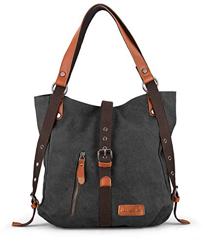 SHANGRI-LA Tote Purse Canvas Schultertasche Handtasche für Damen Casual School Boho Hobo Bag Rucksack Convertible Rucksack, Orange