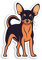 Vinyl-Aufkleber #70626, Chihuahua, 10 cm, 2 Stück