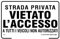 NEW CARTELLO SEGNALETICO - Strada privata vietato l'accesso a tutti i veicoli non autorizzati - Adesivo Extra Resistente, Pannello in Forex, Pannello In Alluminio (PANNELLO IN ALLUMINIO 20X31 CM)