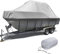 RCYF Taud de Bateaux Bache Bateau Housse de Bateau 600D Oxford Imperméable,Anti-déchirure,Anti-UV,Anti-Neige,Toutes Les Saisons avec Corde Fixe pour Protégez Le Navire,Grey-17-19FT:600 * 310cm