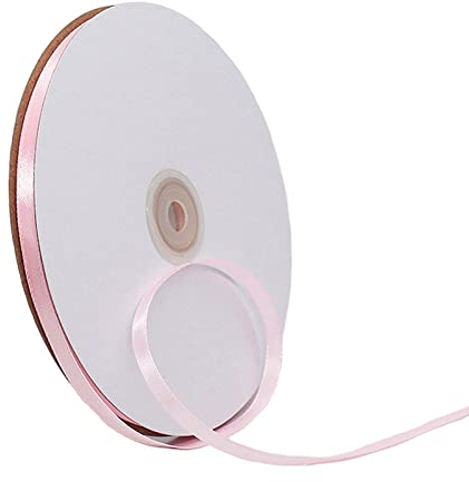 91m Satinband Geschenkband Rosa 6mm Breit,Seidenband Rosa Luftballon Band Dick Schleifenband Satin Dekoband Geschenkverpackung Deko Band Stoffband für Halloween Weihnachten Hochzeit Taufe Geburtstag