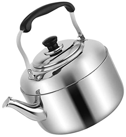 Kichvoe Tetera de Acero Inoxidable Espejo de Camping Estufa Superior Agua Hervidor de Acero Inoxidable teteras Estufa de Camping cafeteras Caldera de Agua de la Estufa pava