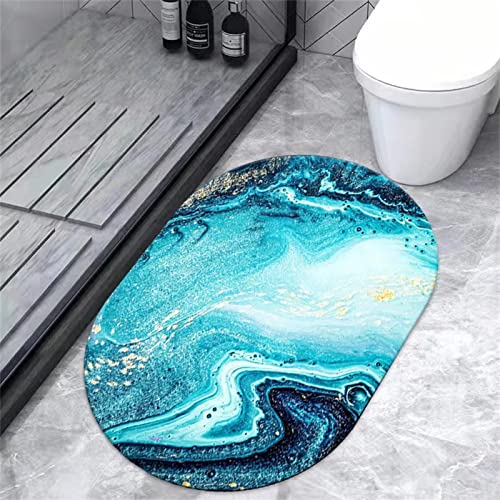 Badezimmerteppich, Badematte Rutschfest, 70x120cm Bad Teppich LäUfer, Duschmatte, Badteppich Badvorleger Rutschfest Waschbar, Antirutschmatte Dusche, Teppich Badezimmer, Bathroom Bath Mat, Türkis