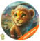 UNIDRAGON Original Wooden Jigsaw Puzzle - Bubblezz Lion, 30 pieces, 9.8х 9.8 (25 х 25 cm), Baby Toy, Gift For Girls and Boys, Wooden Baby Toys, Wooden Puzzle
