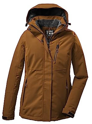 killtec Damen Funktionsjacke/Winterjacke mit abzippbarer Kapuze KOW 140 WMN JCKT, dark curry, 44, 37411-000