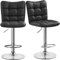 Yaheetech Juego de 2 Taburete de Bar Taburete de Altura Ajustable 92,5-113 cm Taburete Industrial Metal Silla de Cocina Tasburete Alto para Cocina Bar Comedor Negro