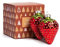 Every Day is Christmas Glasgeblasene Ornamente, niedliche handgefertigte Figuren, Baumschmuck, Set mit 2 Erdbeeren