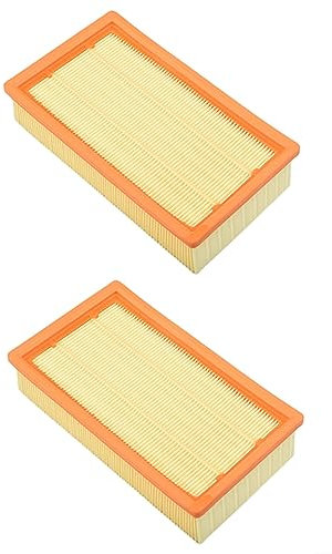 Confezione da 2 filtri lamellari piatti resistenti adatti per Hilti VC 20 U, VC 40, U, UM (LF 4) accessori per aspirapolvere, 240 x 140 x 55 mm
