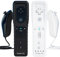 Lot de 2 télécommandes de rechange pour Wii, Motion Plus et Nunchuck (noir et blanc)