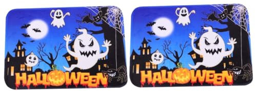 ABOOFAN 2stücke Halloween Fußmatte rutschfest Anti-rutsch Badezimmermatte Mit Halloween- Langlebig Und Waschbar Für Küche Und Bad Schützt Boden Und Sorgt Für