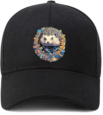 EDGMM Baseballkappe, Unisex, für Erwachsene, verstellbar, für Erwachsene, Igel, Einheitsgröße