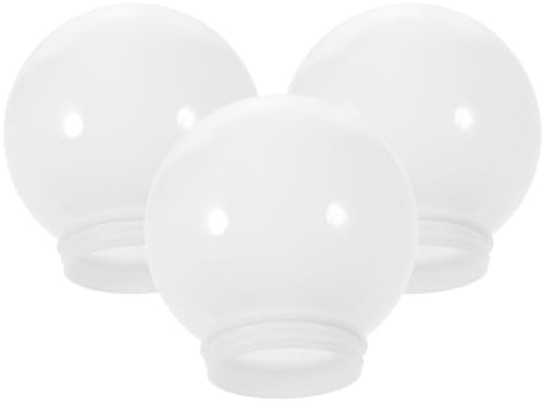 3 Stück Runde Acryl Kugel Lampenschirm Weiß - Ersatzabdeckung Für Pendelleuchten Wandleuchten & Tischlampen Ideal Für Wohnzimmer Schlafzimmer Badezimmer Und Außenbereich