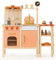 Pillowhale Kinderküche Holz,Spielzeug Spielküchen mit Lagerregal,Spielküche Zubehör Spielzeug,Koch Pretend-Spielset für Mädchen Jungen Kleine ab 3 Jahren|Rosa,Best Gift for Girls and Boys