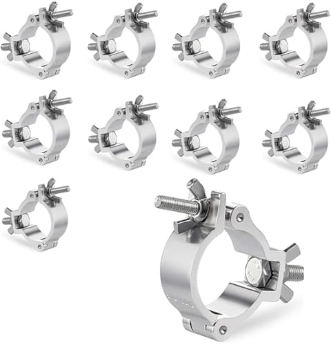 Truss O Clamp,Traverse Schellen,Hook Clamps Truss 10er Pack 48-52mm Schnellschnalle Bühnenbeleuchtungsklemme Große Belastung bis zu200 kg Klammen Haken für bewegliche Bühnenlichter und Scheinwerfer
