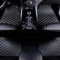 Auto Bodenmatte Fußmatten für Peugeot 2008 2020-2023 2024, Nach Maß Allwetterschutz Leder Fussmatten Vorne und Hinten Automatten Set,Black