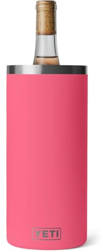 YETI Rambler Wine and Champagne Chiller, Stainless Steel Insulated, Tropical Pink