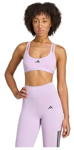 adidas Women's Aeroimpact Luxe Training Light-Support BH Powder Plum L (C-D)