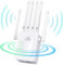 WLAN WiFi Repeater mit 6-Antennen,2 Ethernet-Ports,WLAN Verstärker Abdeckung bis zu 200 m²,WiFi Extender mit Routern/Repeater/AP Modus,Kompatibel mit verschiedenen Routern und Netzwerkgeräten