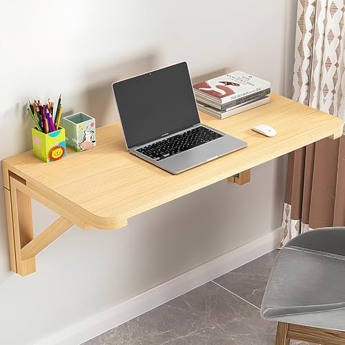 Klapptisch, wandmontierter Schreibtisch, wandmontierter Klapptisch, herunterklappbarer Wandschreibtisch, für Esszimmer, Zimmer, Arbeitszimmer, Küche, Abendessen, Bar, für kleine platzsparende Räume