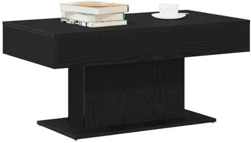 vidaXL Couchtisch Schwarz Eichen-Optik 96 x 50 x 45 cm Holzwerkstoff | Moderner, zeitgenössischer Stil für jedes Wohnzimmer, Langlebige Bauweise aus Holzwerkstoff,
