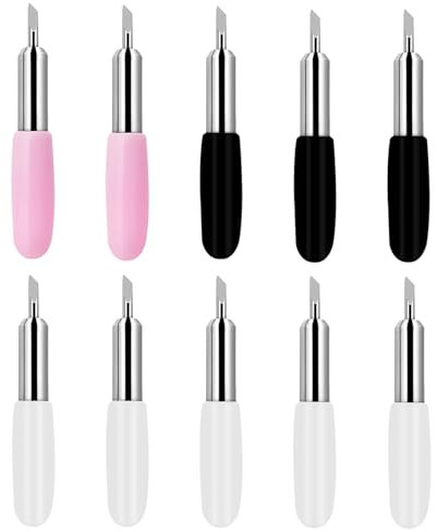 10pcs Replacement Blades Compatible for Cricut Joy, 5pcs 45° Fine Point Blades+ 3pcs 60° Deep Cut Blades+ 2pcs 30° Shallow Cut Blades Vinyl Plotter Knife Blade Cutting Blade Accessories 3.0mm