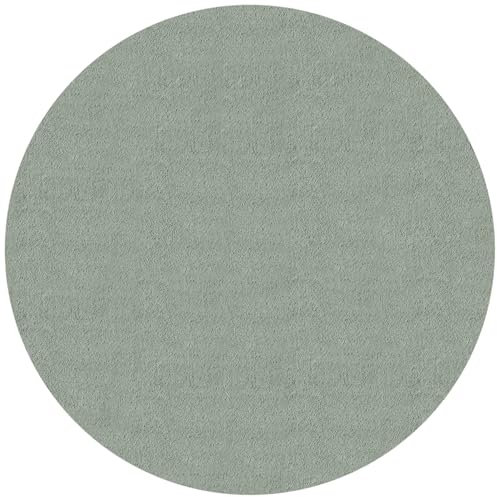 the carpet Cosy kuschelig Warmer Fellteppich, weich und elegant, waschbar und Fußbodenheizung geeignet, Öko-Tex Zertifiziert, Grün, 120 cm Rund