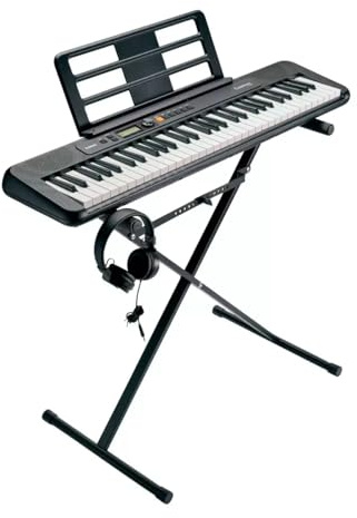 Casio CT-S195AD Portable Keyboard in Black, with Stand, Headphone & Adapter