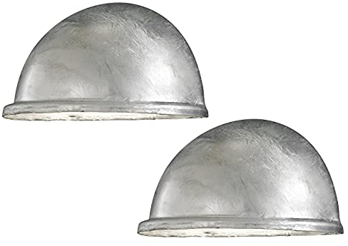 KONSTSMIDE 2er Set Außenwandleuchte Downlight TORINO Stahl galvanisiert, Hausbeleuchtung, 7325-320