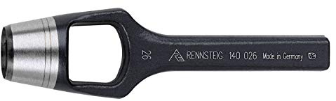Rennsteig Henkellocheisen (Ø 42 mm, Locheisen, Lochstanzer, Stanzer für Gummi, Leder, Filz, Kunststoff, Kork, Stoff, Stanzwerkzeug) 1400420