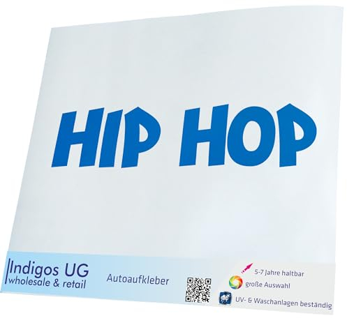 INDIGOS UG Aufkleber - Autoaufkleber - JDM - Die Cut - Hip Hop Musik Gangsta Style Rap Ghetto - 190x40mm blau - Heckscheibe - Heckscheibenaufkleber - Sticker Tuning Boot Auto Laptop LKW