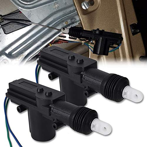 RUNMADE Universal High Power Heavy Duty Door Lock Actuator (2 Pack, Black)