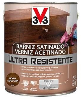 V33 BARNIZ INTERIOR ULTRA RESISTENTE SATINADO NOGAL 2,5L