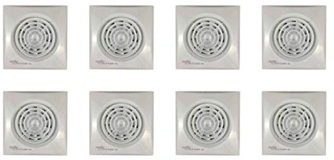 Pack of 8 x Envirovent SIL100TSilent Timer Extractor Fans for Bathroom or Toilet