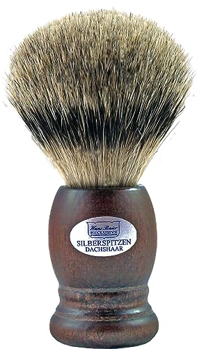 Hans Baier Rasierpinsel Buche dunkel - Silberspitze